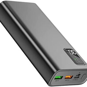 Power Bank, QC3.0 22.5W & USB C PD20W Fast Charging 27000mAh Portable Charger, External Battery Pack, 2 Inputs and 3 Outputs(QC & USB & Type C) for Phone Samsung Camera Pad Headset etc.
