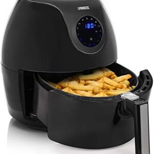 Princess Digital Air Fryer Family, 5.2 Litre, 1700 W, 7 Presets, Baking Tin Included, Rapid Hot Air Circulation System, Detachable Double Basket, Timer, Touchscreen Display