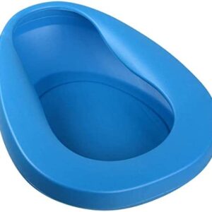 Tovee Blue Heavy Duty Bedpan for Women Men Elderly Female Male Bedridden Patient Hospital Home Bed Pan Emergency Device
