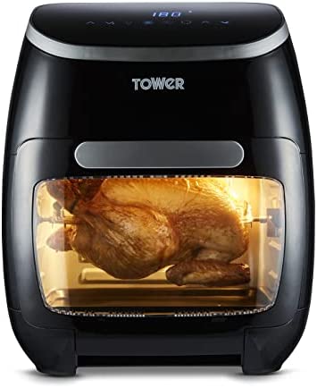 Tower Xpress Pro T17039 Vortx 5-in-1 Digital Air Fryer Oven with Rapid Air Circulation, 60-Minute Timer, 11 L, 2000 W, Black