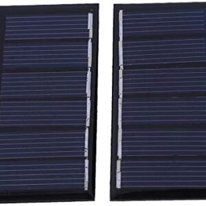 Vbestlife Solar Charger Panel, 0.24W 3V Portable Mini Polycrystalline Silico Solar Power Bank Battery Panel for Laptop/Phone/Emergency Lights/Small Appliances, Fast & Safe Charging Solar Cell