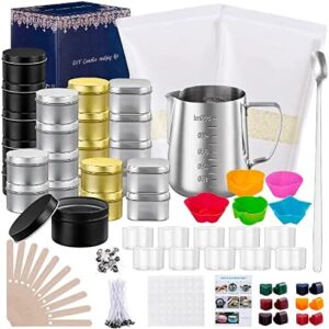 XIAOJU Candle DIY Making Kit,Candle Beginners DIY set,to Create Large Scented Candle with Soy Wax,Pouring Pitcher Candles Art and Craft Supplies,One Size