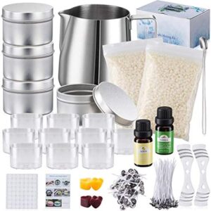 XZMAN DIY Candle Making Kit, DIY Create Large Scented Beeswax Candles Full Beginners Set Candles Art And Craft Supplies Complete Beginners Set With Beeswax, Wicks & More