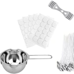 1 Set Candle Making Supplies Kit DIY Handmade Scented Candle Making Tool Wax Melting Material Kit Beeswax Soy Wax Arts Crafts-400ml 202pcs