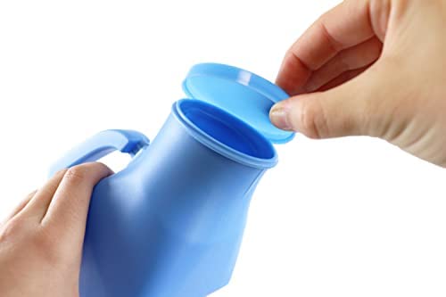 Pepe - Urine Bottles Male (x2 Units, Not Leakproof), Male Urinal Bottle with Lid, Portable Urinals for Men 1000 ml, Emergency Urinal Bottle, Pee Bottle for Men, Urine Bottle Blue - Image 4