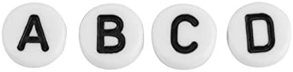 WOUPY Letter Beads, Small Letter Beads Round Letter Beads, for DIY Bracelets - Image 2