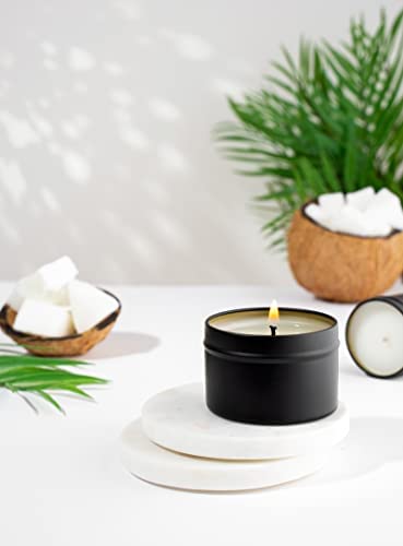 Black Candle Tins 5oz(Fill Line 4oz), Bulk Candle Making Tins 24 Piece Candle Containers, Wholesale Candle Jars for Candle Making - More Color Available (Black) - Image 5