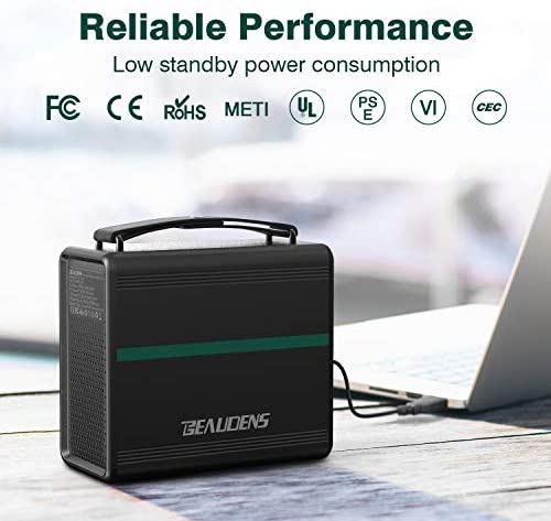 BEAUDENS Portable Power Station 166Wh/52000mAh Lithium Iron Phosphate Battery Solar Generator, 2000 Cycles, 230V AC and 3 USB Ports, for Outdoors Camping Travel Fishing Emergency Power Supply Backup - Image 6