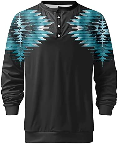Generic Men's Autumn and Winter Button Up Shirts Collarless Retro Senior Daily Business Full Print Long Sleeve Shirts Riding Men - Image 2