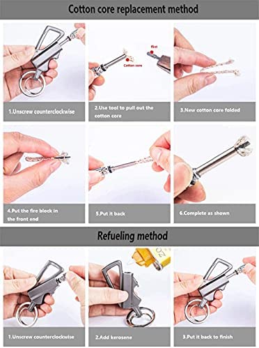 BOLLAER Permanent Match Lighter Cotton Wick Core Accessories, Replacement Wicks for Hiking Emergency Survival Camping Fire Starter Flint Metal Match Lighter - Image 4