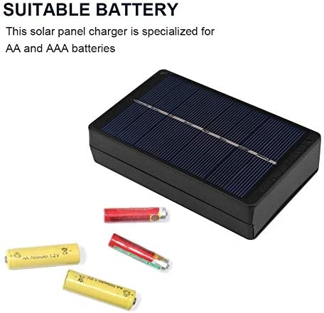 Alomejor Solar Panel Box 1W 4V Outdoor SunPower Solar Panel Battery Charger For AA/AAA Battery Black - Image 3