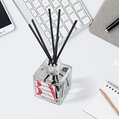Rose Reed Diffuser Set, Binca Vidou Scented Oil Diffuser with Rattan Sticks for Bedroom Bathroom Office Home Fragrance Gift 50ml/1.7oz - Image 7