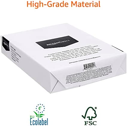 Amazon Basics Multi-purpose Copy Printer Paper, A4 75gsm, 5 Reams (2,500 Sheets), White - Image 2
