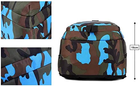 FNTSIC Camouflage Primary School Bags Children Backpacks Large Capacity Lightweight Shoulder Bags Ideal for Teenage Boys and Girls (Camo blue) - Image 5