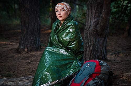 Emergency Blanket Survival Kit - 4 Mylar Reflective Thermal Blankets, Compass, Emergency Whistle - Perfect Addition to First Aid Supplies, Bug Out Survival Gear and Emergency Preparedness Items - Image 2