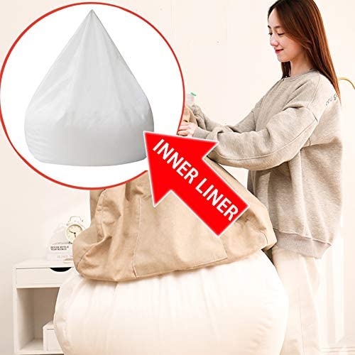 MOVKZACV Bean Bag Inner Liner No Filler Lazy Sofa Living Room Zipper Closure For Bean Bag Home Solid Inner Liner Lounger - Image 2