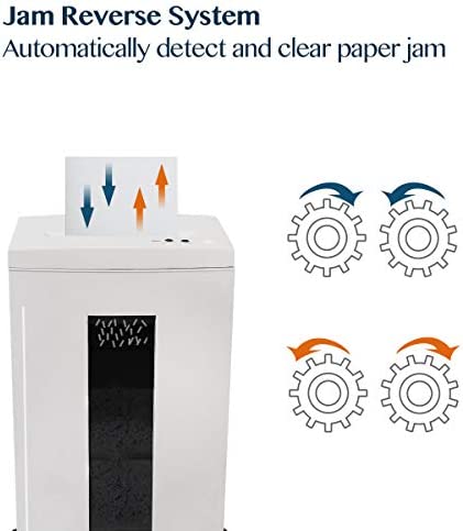WOLVERINE 18-Sheet 60 Mins Running Time Cross Cut High Security Level P-4 Heavy Duty Paper/CD/Card Ultra Quiet Shredder for Home Office with 22-Litre Pullout Waste Bin SD9113(White) - Image 7