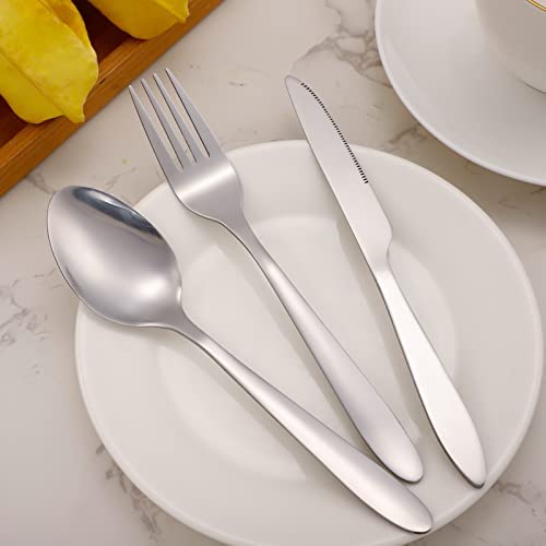 Dacitiery 2 Set Camping Cutlery, Stainless Steel Cutlery Set with Bag, 6-piece Camping Set with Bag for Outdoor Travel Picnic Office School Lunch Box - Image 7
