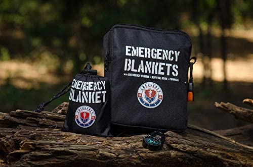 Emergency Blanket Survival Kit - 4 Mylar Reflective Thermal Blankets, Compass, Emergency Whistle - Perfect Addition to First Aid Supplies, Bug Out Survival Gear and Emergency Preparedness Items - Image 5