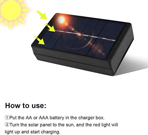 Alomejor Solar Panel Box 1W 4V Outdoor SunPower Solar Panel Battery Charger For AA/AAA Battery Black - Image 4