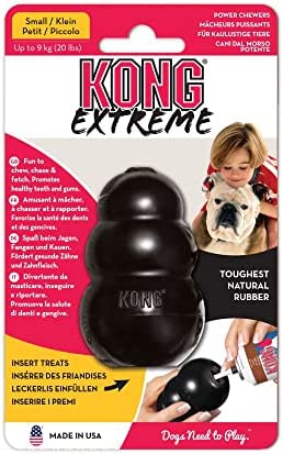 KONG - Extreme Dog Toy - Toughest Natural Rubber, Black - Fun to Chew, Chase and Fetch - For Small Dogs - Image 7