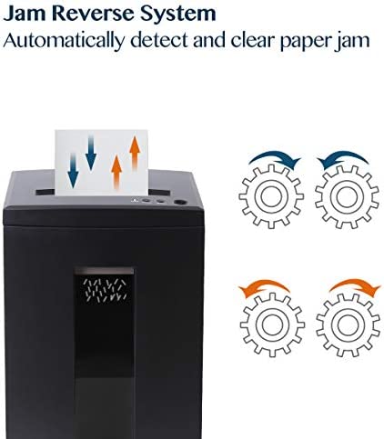WOLVERINE 18-Sheet 60 Mins Running Time Cross Cut High Security Level P-4 Heavy Duty Paper/CD/Card Ultra Quiet Shredder for Home Office with 22-Litre Pullout Waste Bin SD9113(Black) - Image 7
