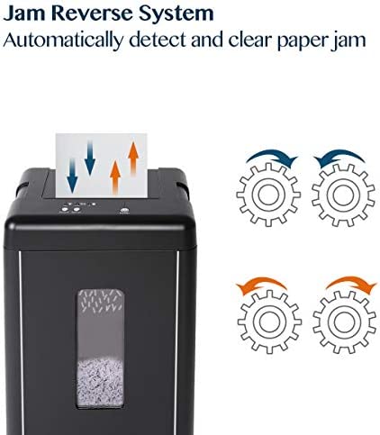 WOLVERINE 15-Sheet Super Micro Cut High Security Level P-5 Heavy Duty Paper/CD/Card Shredder for Home Office, Ultra Quiet by Manganese-Steel Cutter and 32-Litre Pullout Waste Bin SD9520 (Black) - Image 3