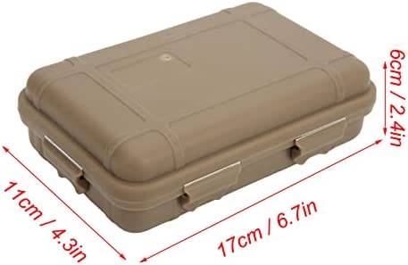 Uxsiya Wild Survival Storage Box, Portable Multipurpose Dustproof Camping Survival Kits for Camping(Brown) - Image 7