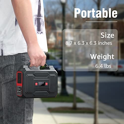 Powkey 99Wh/ 27000mAh Portable Power Station,100W Camping Power Pack,Solar Generator with AC/DC/USB/Type C Outlet for Outdoors Camping Travel Fishing Emergency Power Supply - Image 6