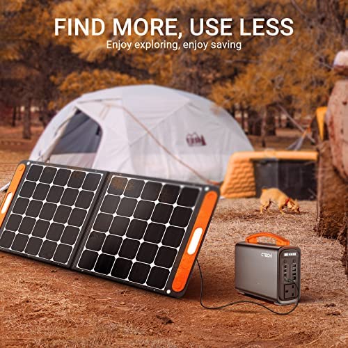 CTECHi Portable Power Station 320Wh/100000mAh LiFePO4 Battery Solar Generator 200W, Fully Charged within 2.5 Hours, Power Supply with AC/DC/USB and PD 60W Technology for Outdoor Camping Home Travel - Image 6
