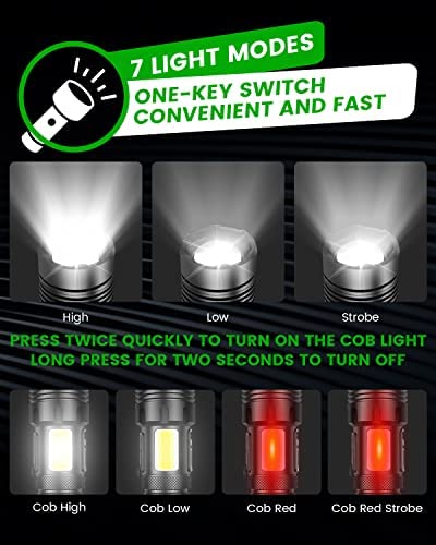 Maxesla 10000LM Torches LED Super Bright Rechargeable, Torches Battery Powered XHP70.2 with COB Side Light, IPX5 Waterproof and 7 Modes Zoomable, Gift for Men Dad Xmas Gift (with 3000mAh Battery) - Image 3