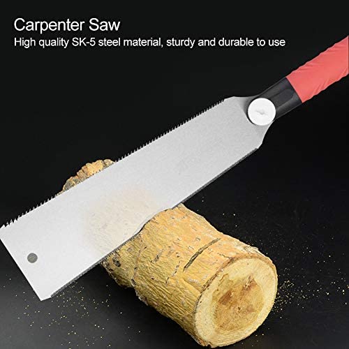 Double Edged Flush Cut Saw, 57. 5cm/ 22. 6in Hand Saw Double Edge Pull Saw Interchangeable Cut Saw Flexible Blade Handsaw for Woodworking (SK- 5 Steel) - Image 2