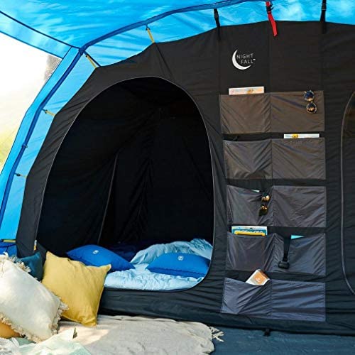 HI-GEAR Hampton 6 Nightfall Family Tent with Nightfall Darkened Technology Bedrooms, 6 Man Tent, Tunnel Tent, Festival Tent, Camping Tent, Camping Equipment - Image 5