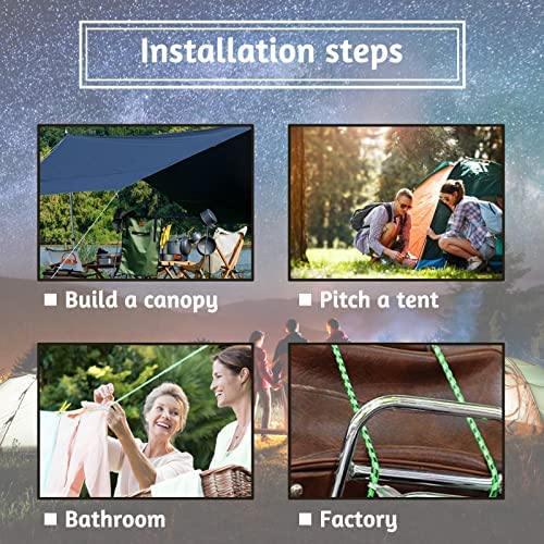 6Pcs Tent Rope Reflective Guy Ropes, Tent Camping Rope with Aluminum Tensioners, 4mm Tent Guy Line for Outdoor Awning Camping Hiking - Image 7