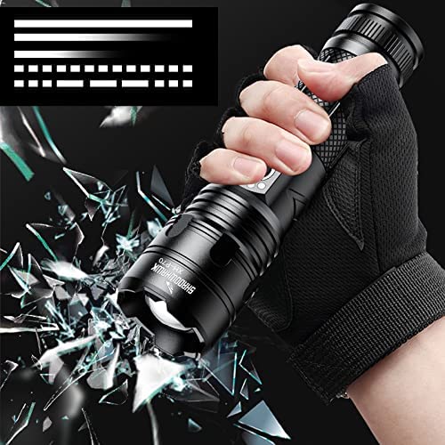 Shadowhawk Torches LED Super Bright, Rechargeable LED Torch P70 10000 Lumens Powerful Military Tactical Flashlight Rechargeable Battery Torch for Dog Walking Hiking Emergency Gift - Image 7