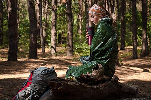 Emergency Blanket Survival Kit - 4 Mylar Reflective Thermal Blankets, Compass, Emergency Whistle - Perfect Addition to First Aid Supplies, Bug Out Survival Gear and Emergency Preparedness Items - Image 4