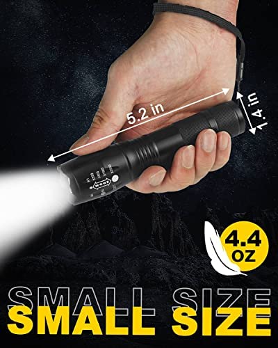 Maxesla LED Torch 2000 Lumens Gifts for Men Dad Kids, Zoomable Torches Led Super Bright Flashlight, Powerful Torches Battery Powered Water Resistant 5 Modes Mini Tactical Torch for Camping Xmas Gifts - Image 5