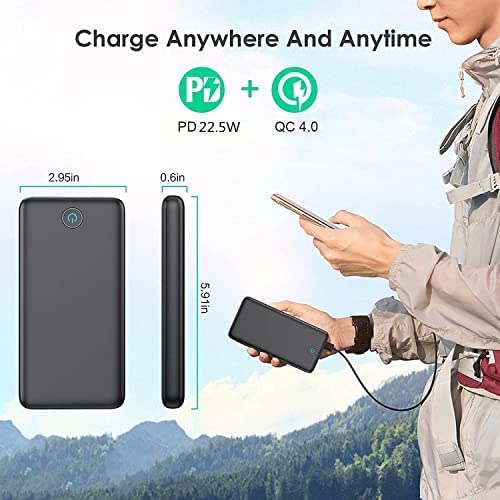 QTshine Power Bank, 22.5W Fast Charging 20000mAh Portable Charger, PD 3.0 QC 4.0(USB C Input & Output)External Battery Pack Compatible with iPhone 13/12 /11Series, Samsung Huawei xiaomi iPad etc - Image 5