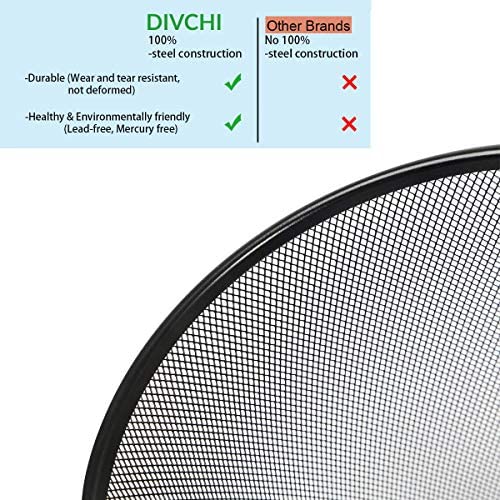 DIVCHI Circular Mesh Wastebasket Trash Can, Waste Basket Garbage Can Bin for Bathrooms, Kitchens, Home Offices, Dorm Rooms(BLACK) - Image 7