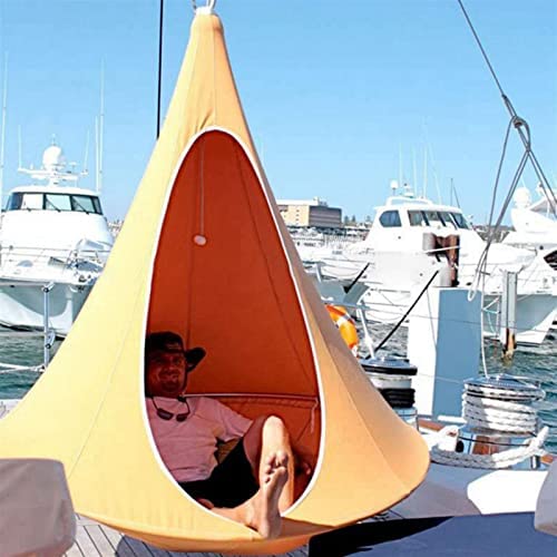 Portable outdoor hammock mosquito net indoor Tent Tree Hanging Chair Children and Adult Indoor Outdoor Hammock Tent Patio Furniture Camping hanging chair camping swing (Color : Blue-100cm dia) - Image 5