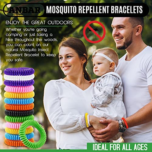 Anbar Mosquito Repellent Bracelets Bands for Adults and Kids, 14 Pack, All-Natural Deet-Free, Non-Toxic Protection, Stretchy Waterproof Anti-Mosquito Wristbands for Hiking and Camping - Image 7