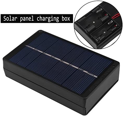 Alomejor Solar Panel Box 1W 4V Outdoor SunPower Solar Panel Battery Charger For AA/AAA Battery Black - Image 6