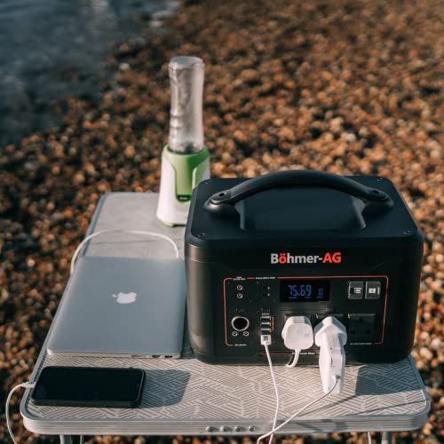 Böhmer-AG EcoPower Max 1000W Portable Power Station Pure Sine Wave Solar Generator 220-240V 400000mAh/1280Wh LiFePO4 Battery Jump Start Fast & USB PD60W Charge Outdoor, Camping, Travel & Campervan - Image 4