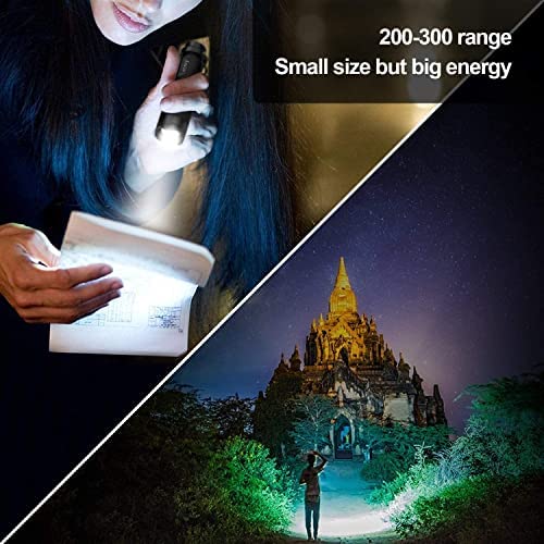 Pack of 2 Small LED Torches, 300 Lumens Super Bright Mini Torch Flashlight with 3 Modes and Adjustable Focus for Camping, Hiking, Gift - Image 5