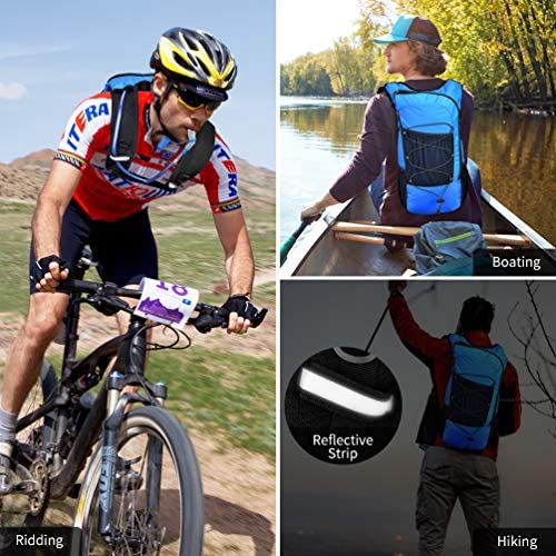 Hydration Backpack with Bladder Cycling - 2L Water Bicycle Bag Pack Waterproof Lightweight Rucksack Ladies for Outdoor Running Hiking Climbing Camping Skiing Hunting Biking Bike MTB - Image 6