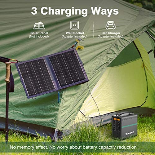 BEAUDENS Portable Power Station 166Wh/52000mAh Lithium Iron Phosphate Battery Solar Generator, 2000 Cycles, 230V AC and 3 USB Ports, for Outdoors Camping Travel Fishing Emergency Power Supply Backup - Image 5