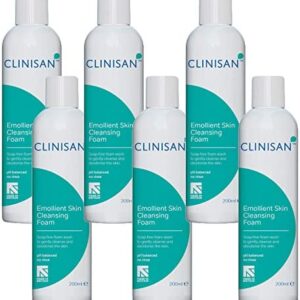 6 Pack - Clinisan 200ml Emollient Skin Cleansing Incontinence Foam Spray Bottles