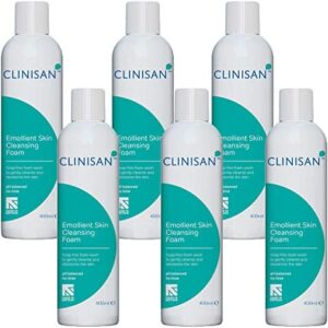 6 Pack - Clinisan 400ml Emollient Skin Cleansing Incontinence Foam Spray Bottles