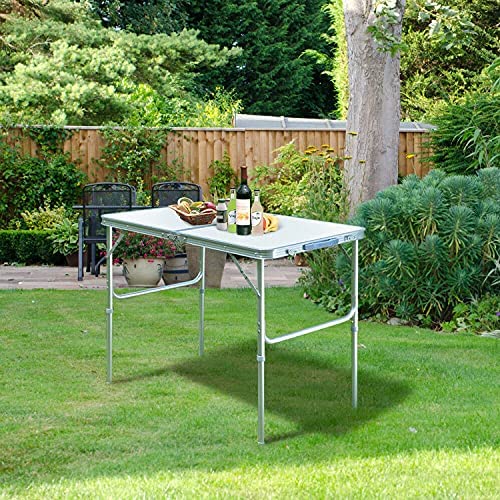 90cm / 3FT Wide Aluminum Camping Folding Table Portable 2 Adjustable Height Garden Outdoor Rectangle Picnic Table for Indoor Kitchen, Dinner, Catering, Buffet - Image 7