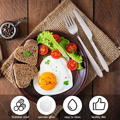 Dacitiery 2 Set Camping Cutlery, Stainless Steel Cutlery Set with Bag, 6-piece Camping Set with Bag for Outdoor Travel Picnic Office School Lunch Box - Image 4